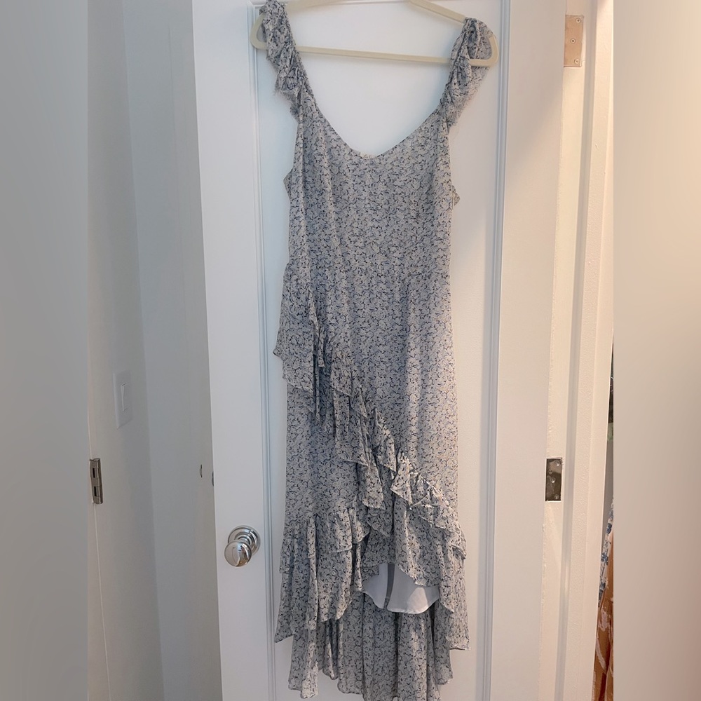 Love shack fancy blue floral dress